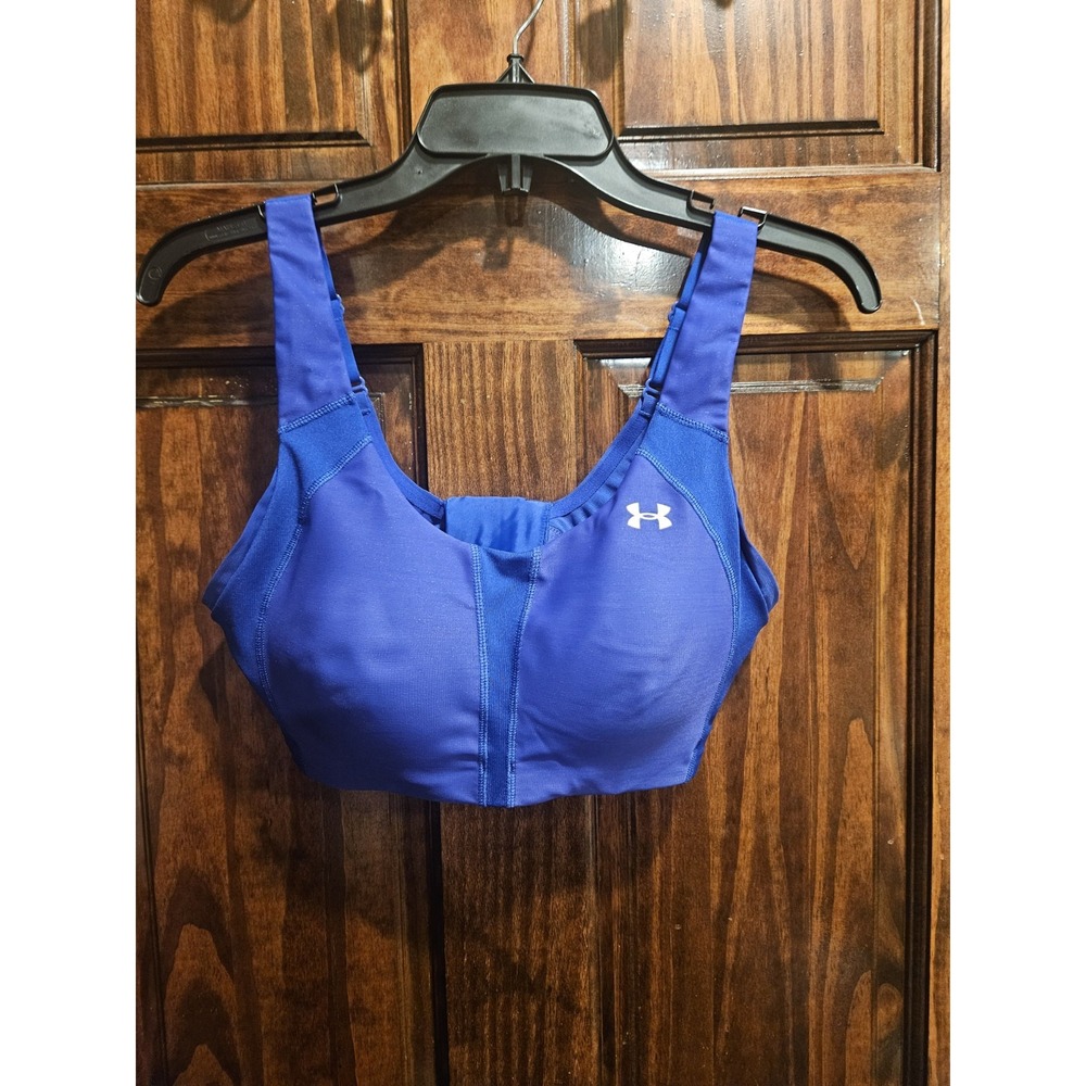 Under Armour Purple High Impact Sports Bra Size 34D Adjustable Straps Activewear